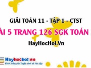 Giải bài 5 trang 126 Toán 11 tập 1 SGK Chân trời sáng tạo